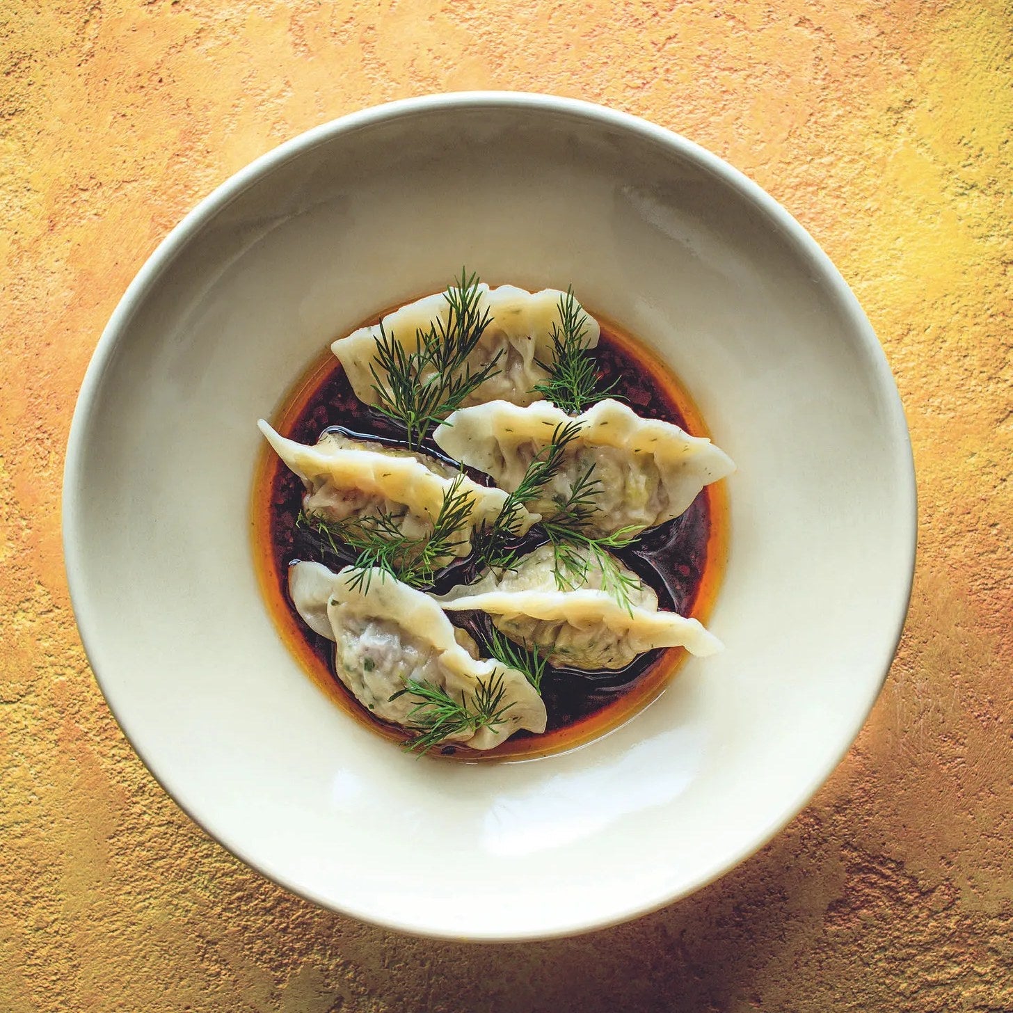 Pork and Dill Mushi-Gyoza